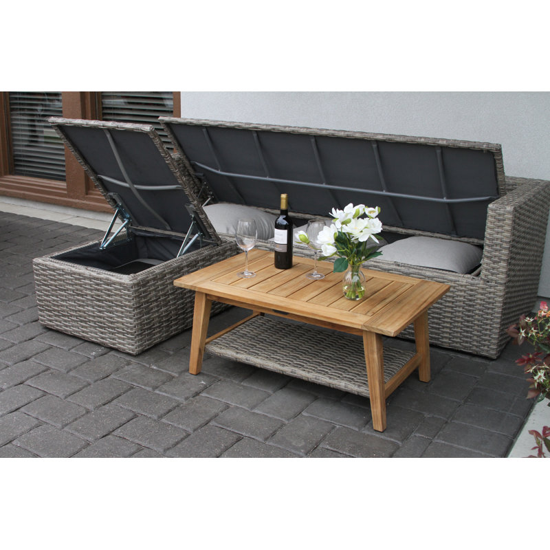 Birch Lane™ Genesis 3 Piece Rattan Sectional Seating Group with